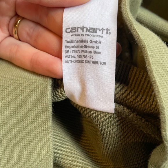APC x Carhartt W.I.P. Ice H Olive Green Sweatshirt M - Picture 2 of 5